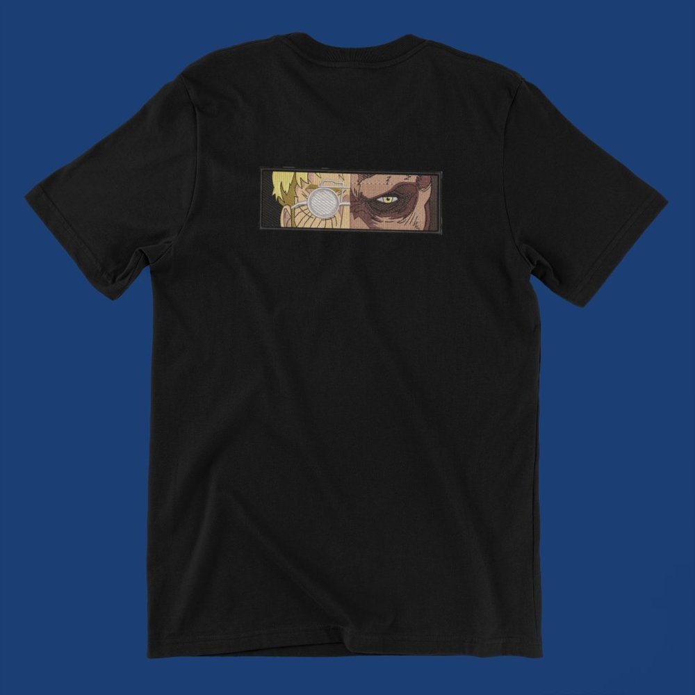 New- White&black Embroidered Zeke Yeager Beast anime box T-shirt